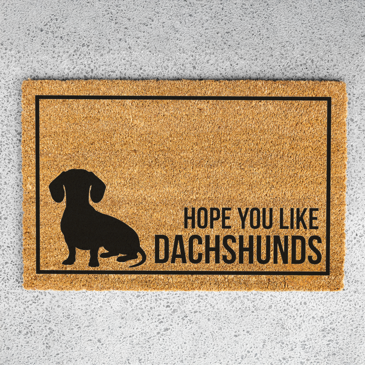 Dachshund Doormat, Hope You Like Dachshunds Welcome Mat, Funny Wiener Dog Doormat, Doxie Gift, Dachshund Lover Home Decor