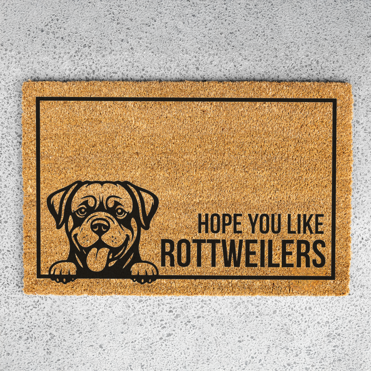 Rottweiler Doormat, Hope You Like Rottweilers Welcome Mat, Funny Rottie Doormat, Rottweiler Gift, Dog Lover Welcome Mat, Rottie Decor