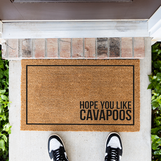 Hope You Like Cavapoos Doormat, Funny Dog Doormat, Dog Welcome Mat, Housewarming Gift, Dog Door Mat