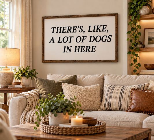 Funny Dog Lover Framed Wall Art