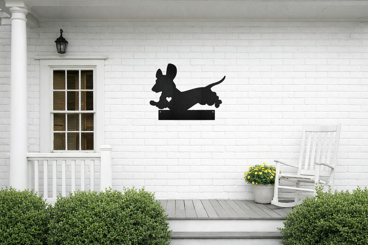 Personalized Dachshund Metal Sign, Custom Weenie Dog Name Sign, Dachshund Wall Decor, Wiener Dog Gift, Powder Coated Pet Sign, Dog Mom Gift