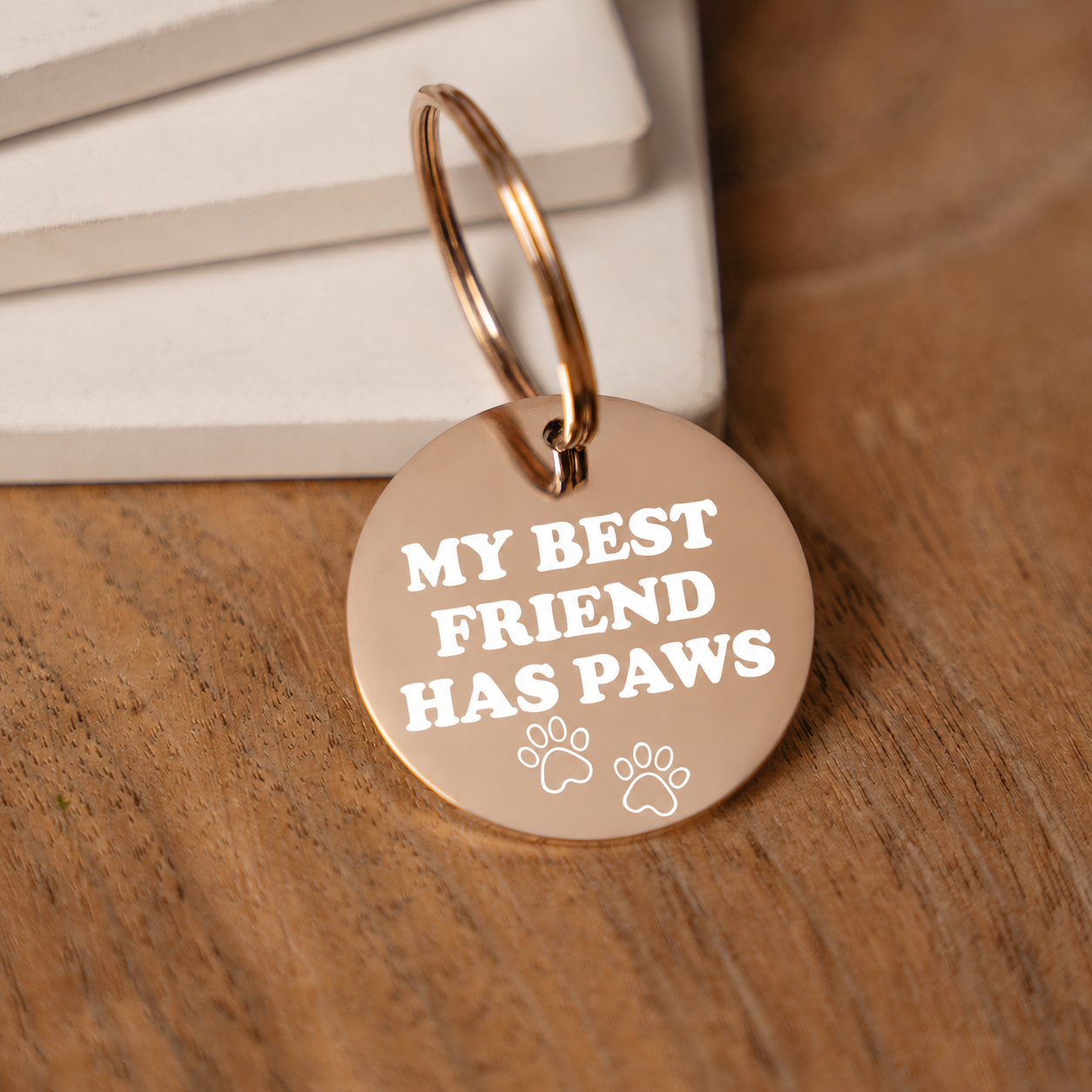 My Best Friend Has Paws Keychain