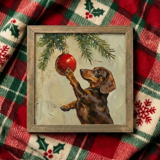 Christmas Dog Wall Art