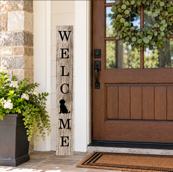 Personalized Dog Welcome Porch Sign