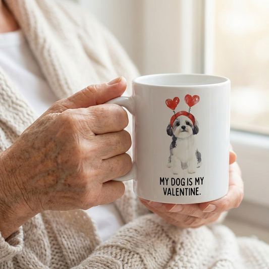 My Dog is My Valentine Coffee Mug