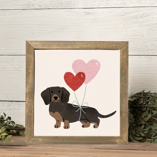 Valentines Day Dog Framed Print