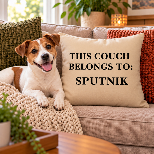 This Couch Belongs To Pet Custom Name Pillow Cover