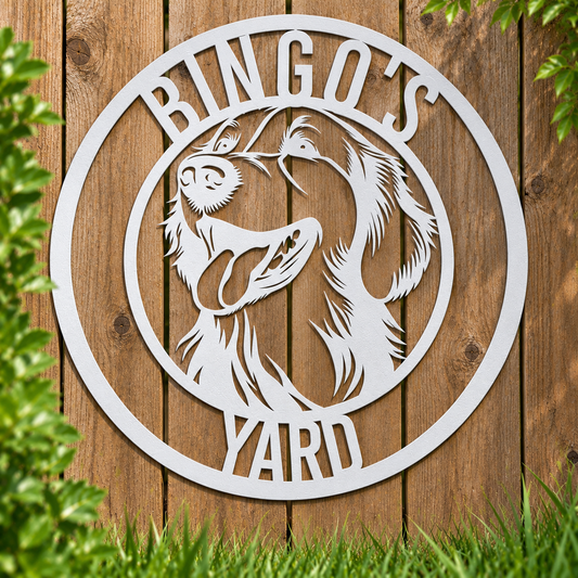Personalized Golden Retriever Metal Sign