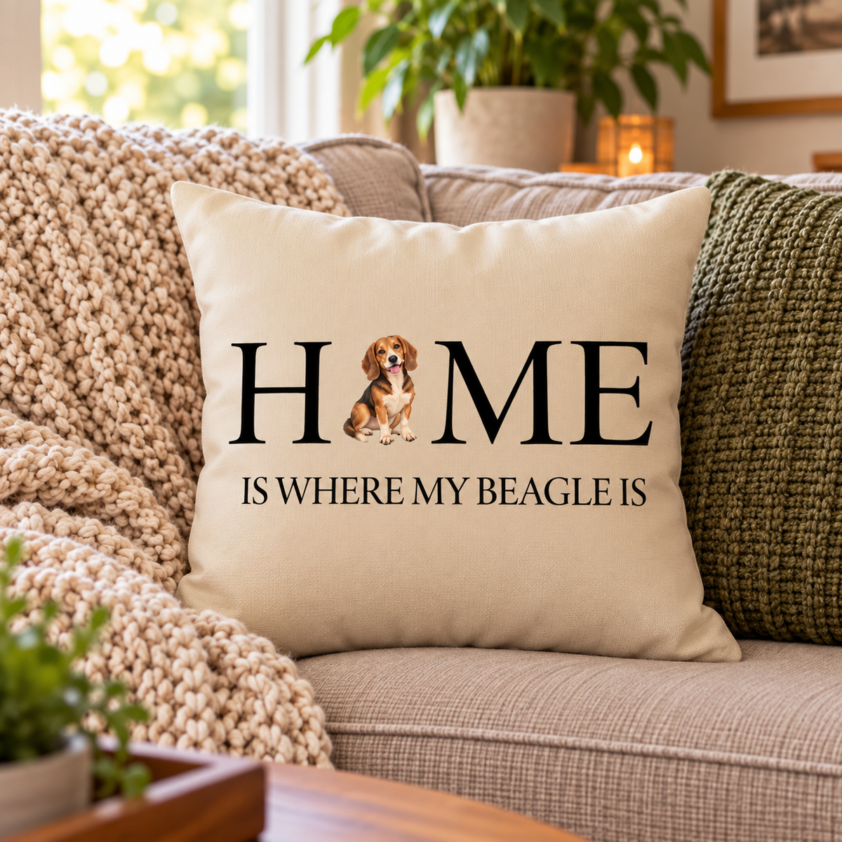 Personalized Dog Breed and Custom Saying Pillow Cover