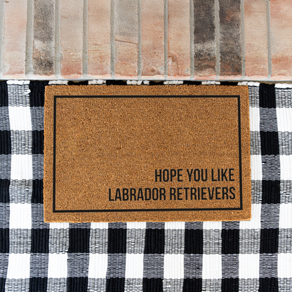 Labrador Retriever Doormat, Hope You Like Labradors Welcome Mat, Funny Lab Gift, Dog Lover Doormat, Pet Owner Gift, Housewarming Gift