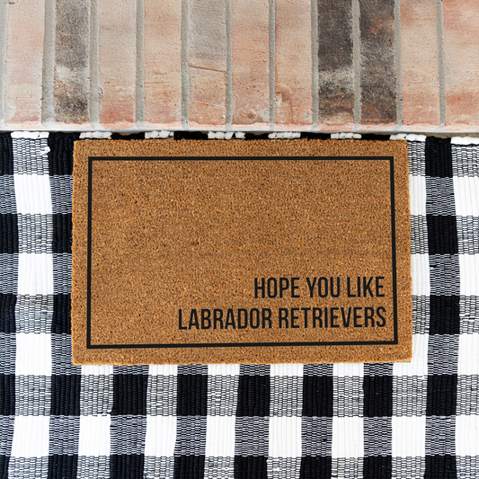 Labrador Retriever Doormat, Hope You Like Labradors Welcome Mat, Funny Lab Gift, Dog Lover Doormat, Pet Owner Gift, Housewarming Gift