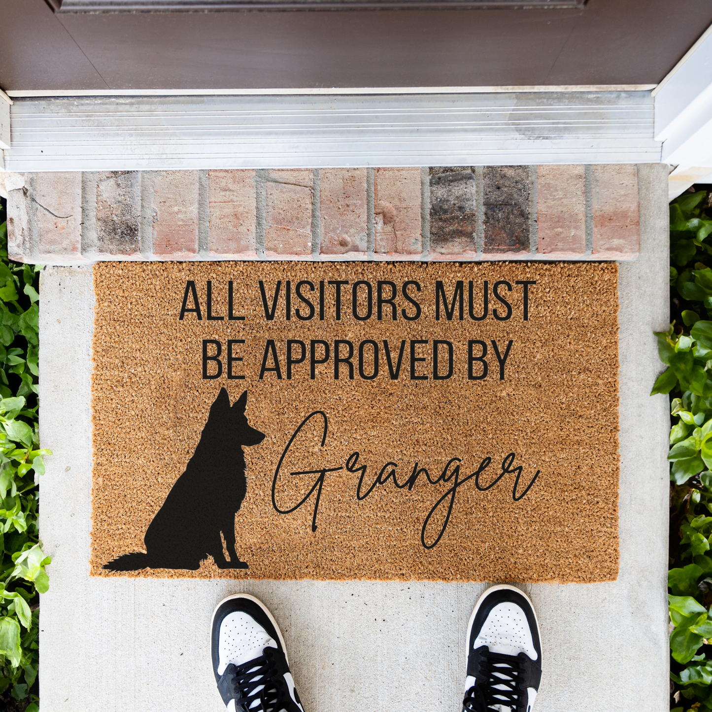 Custom Dog Name Welcome Mat - German Shepherd