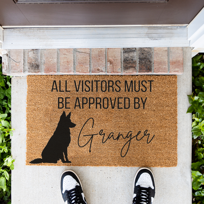 Custom Dog Name Welcome Mat - German Shepherd