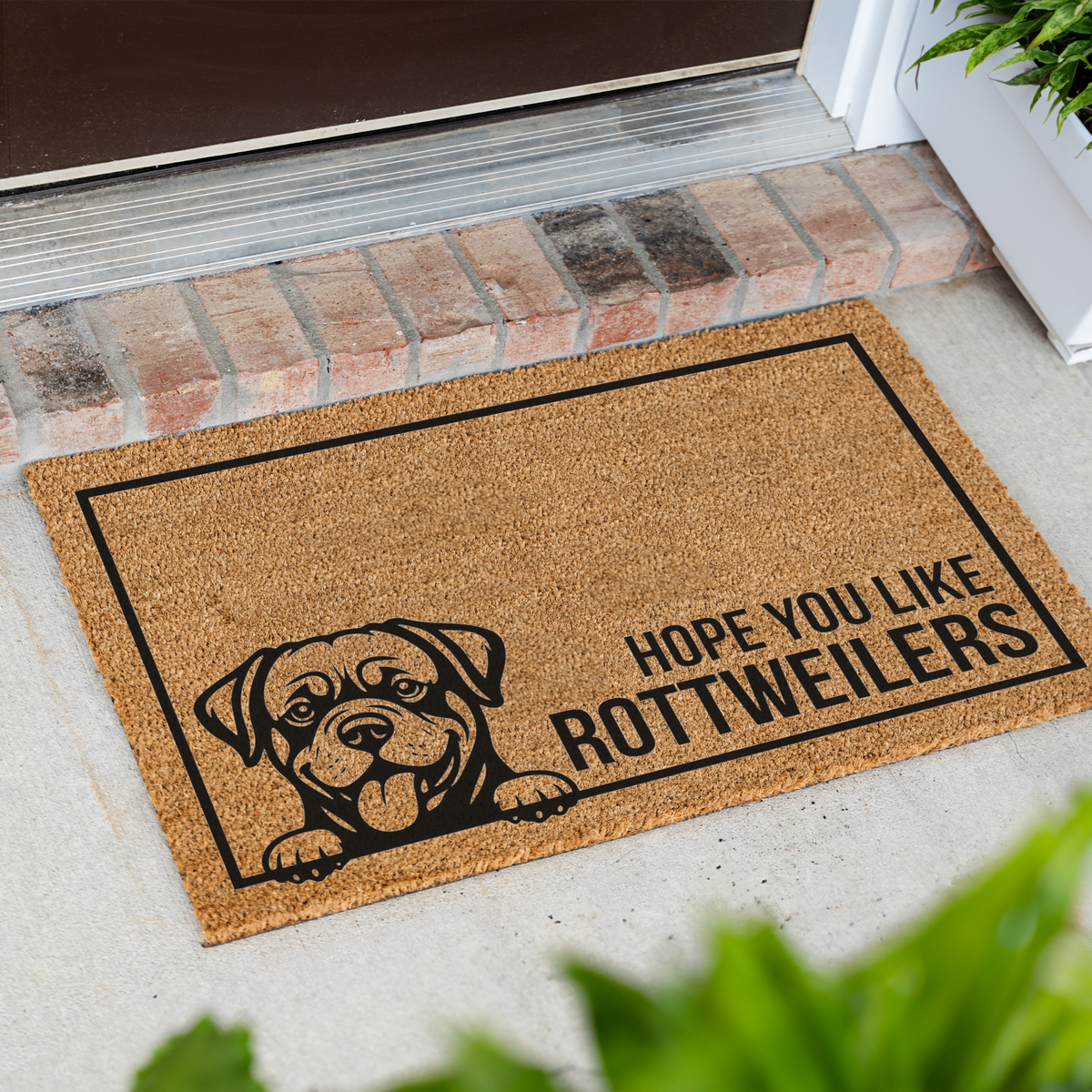 Rottweiler Doormat, Hope You Like Rottweilers Welcome Mat, Funny Rottie Doormat, Rottweiler Gift, Dog Lover Welcome Mat, Rottie Decor