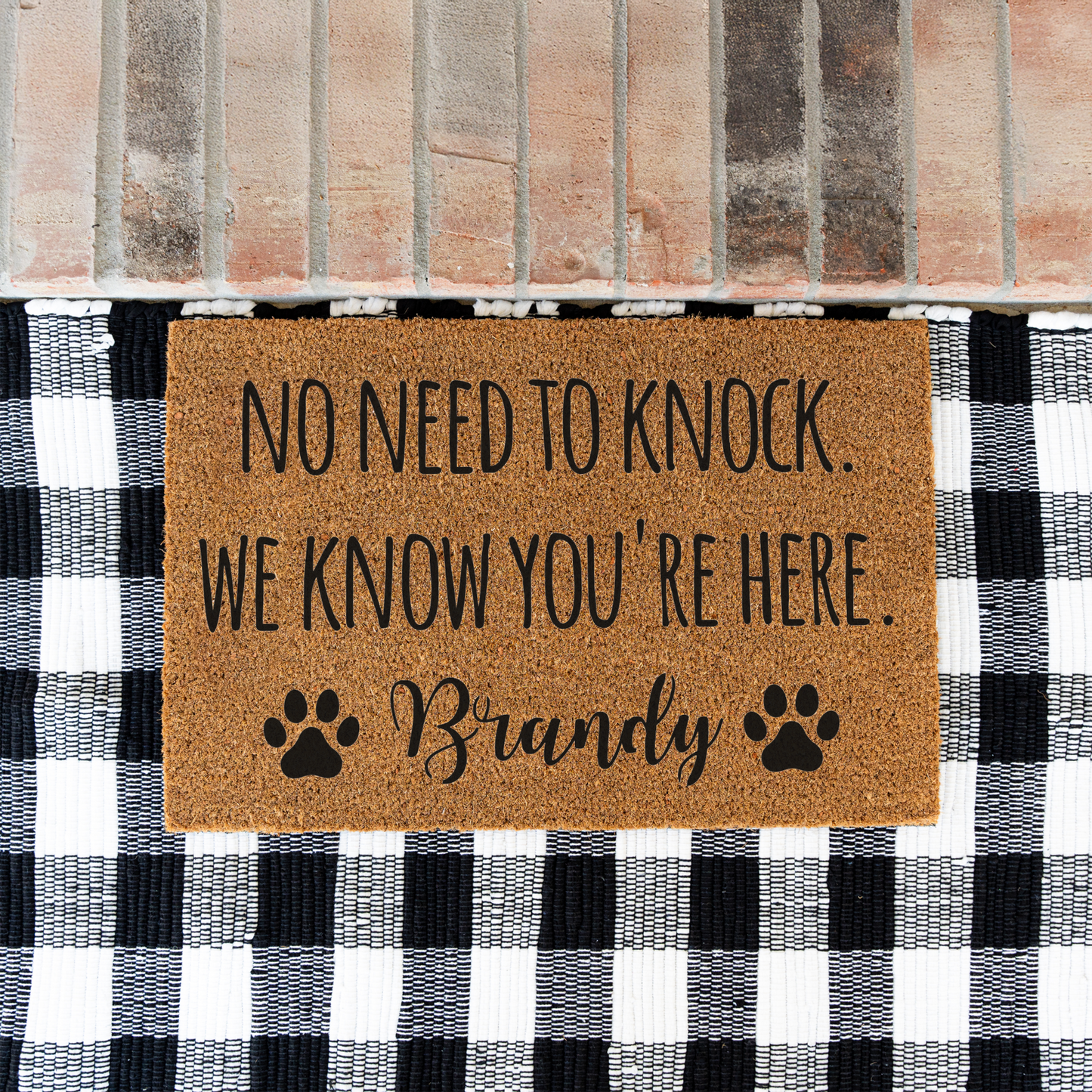 Personalized Funny Dog Welcome Doormat, Custom Dog Doormat, Indoor Outdoor Rug, Perfect for Entryway Decor