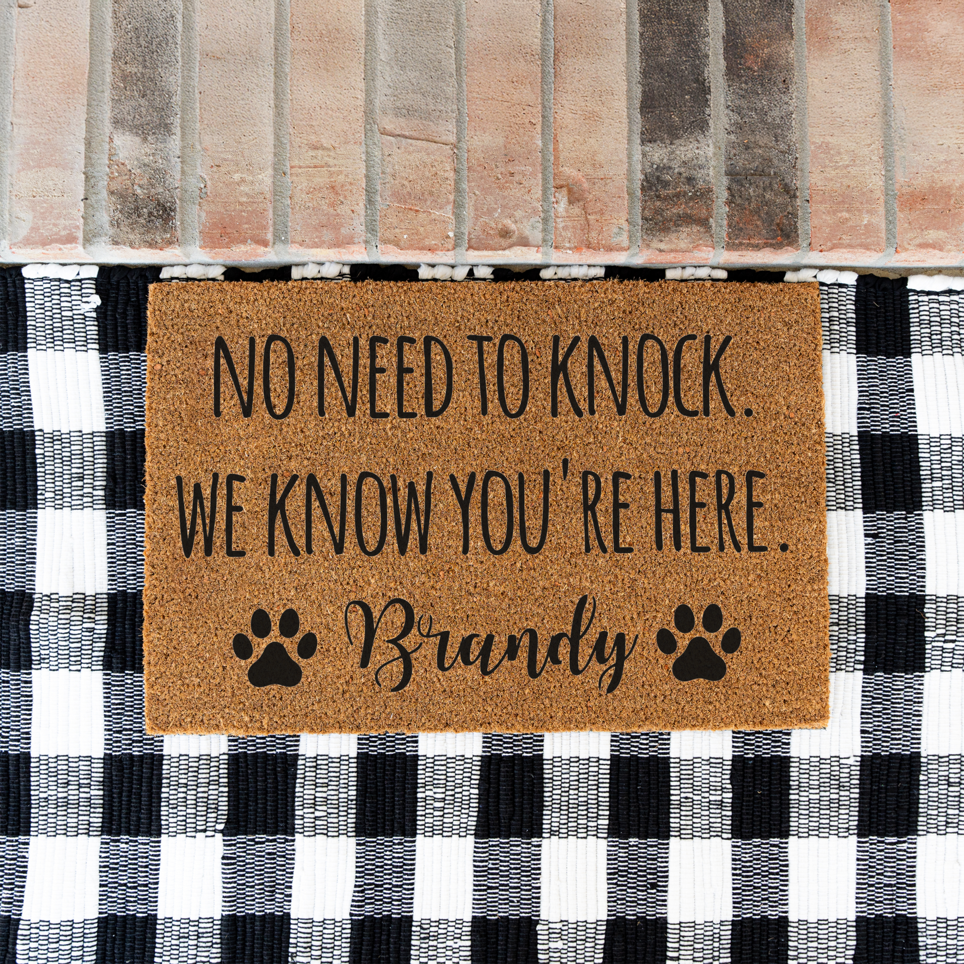 Personalized Funny Dog Welcome Doormat, Custom Dog Doormat, Indoor Outdoor Rug, Perfect for Entryway Decor