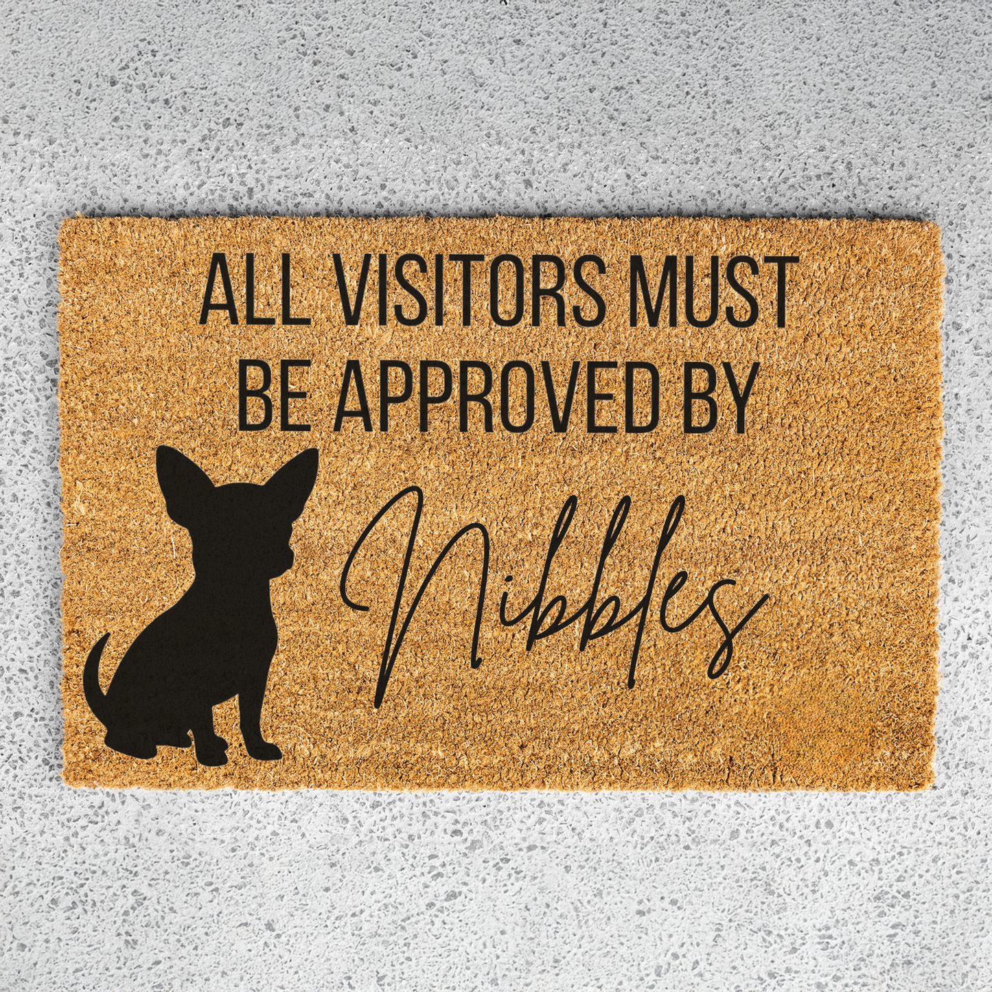 Custom Dog Name Welcome Mat - Chihuahua