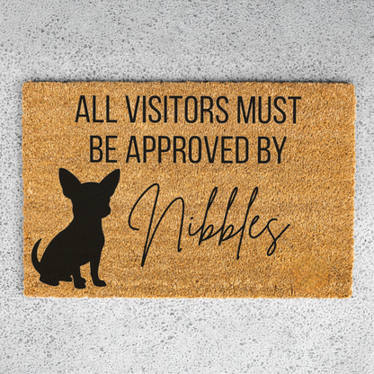 Custom Dog Name Welcome Mat - Chihuahua