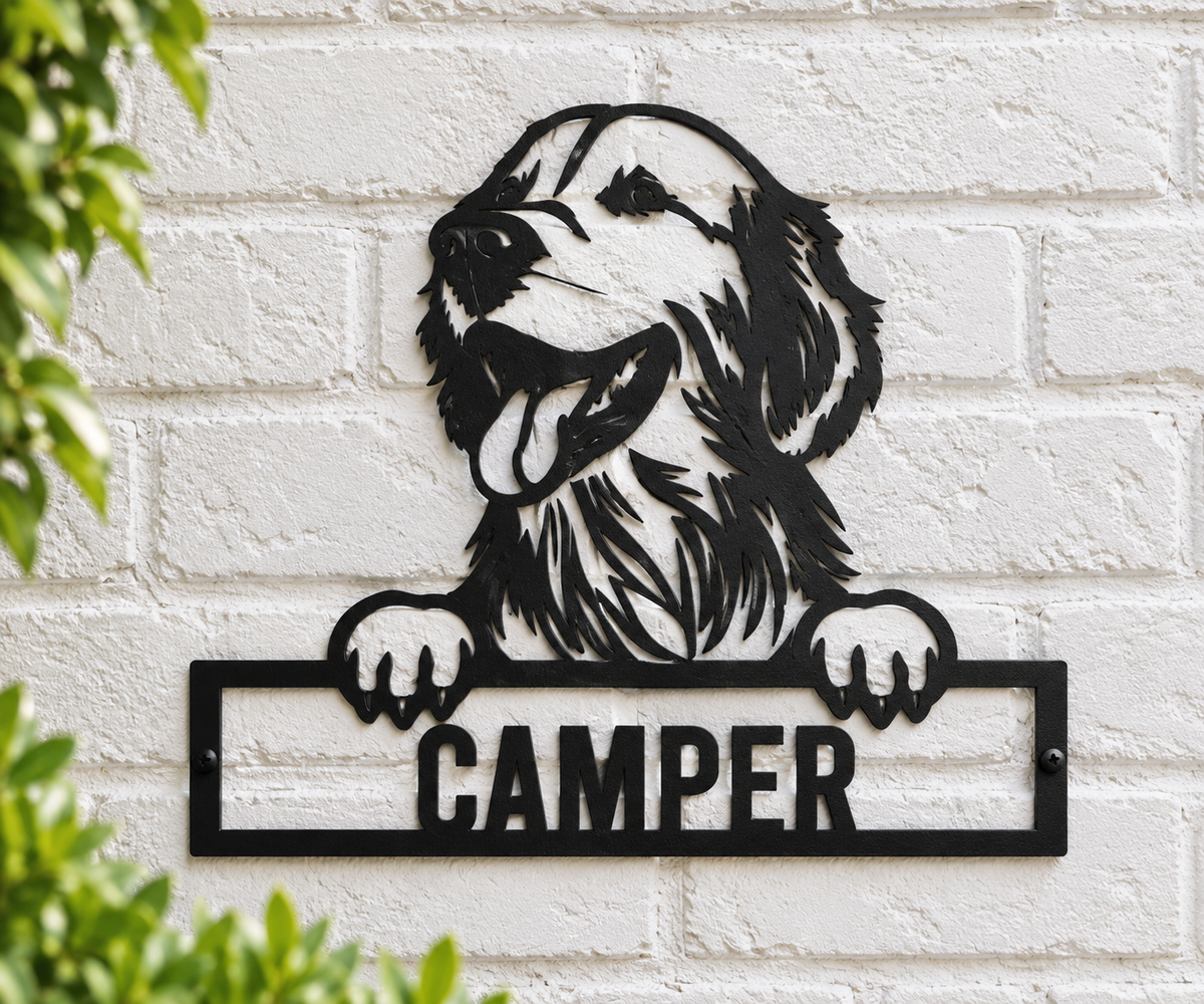 Personalized Golden Retriever Metal Sign