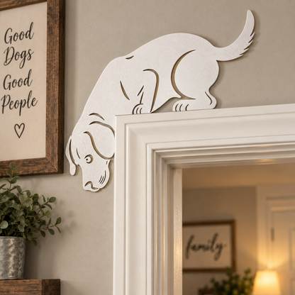 Dog Door Frame Decor