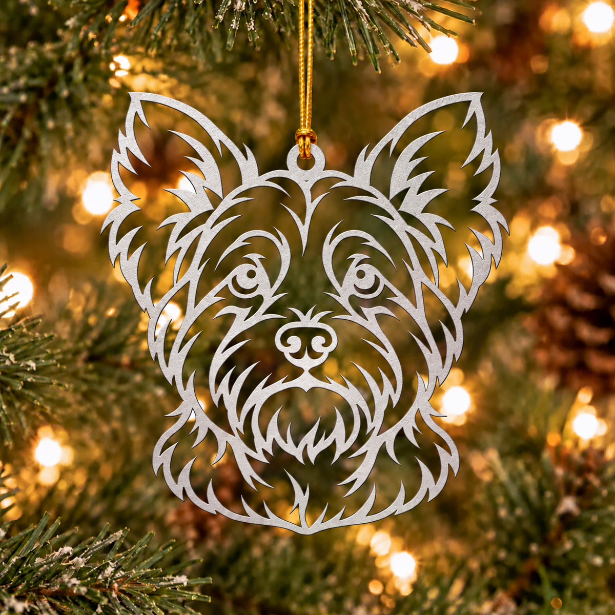 Yorkshire Terrier Metal Ornament