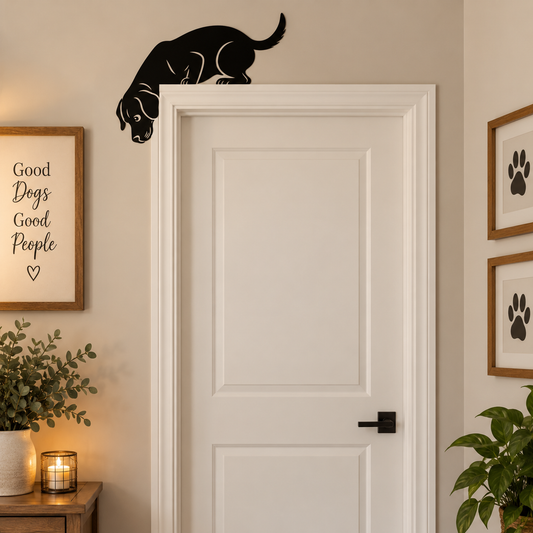 Dog Door Frame Decor