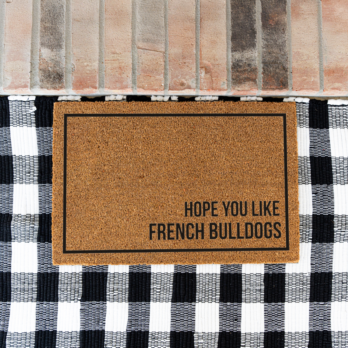 French Bulldog Doormat, Hope You Like French Bulldogs Welcome Mat, Funny Frenchie Gift, Dog Lover Doormat, Pet Owner Housewarming Gift