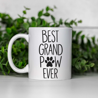 Best Grandpaw Ever Coffee Mug, Dog Grandpa Gift, Funny Dog Grandparent Mug, Pet Lover Coffee Cup, Gift for Grandpaw, Dog Dad Father's Day Gi