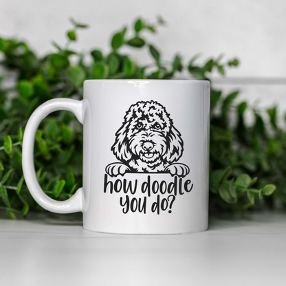 How Doodle You Do Coffee Mug, Funny Doodle Dog Mug, Goldendoodle Lover Gift, Labradoodle Coffee Cup, Cute Dog Mom Mug, Dog Dad Gift, Pet Lov