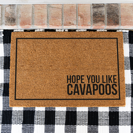 Hope You Like Cavapoos Doormat, Funny Dog Doormat, Dog Welcome Mat, Housewarming Gift, Dog Door Mat