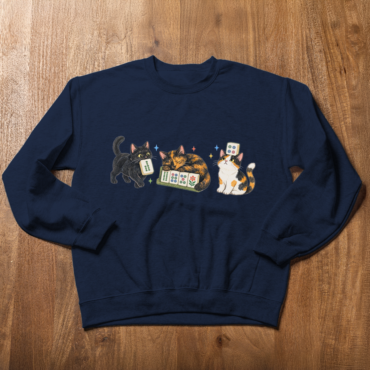 Mahjong Cat Sweatshirt, Funny Cat Lover Mahjong Crewneck, Mahjong Gift for Her, Cute Kitty Mah Jongg Shirt, Game Night Pullover