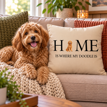 Personalized Dog Breed and Custom Saying Pillow Cover