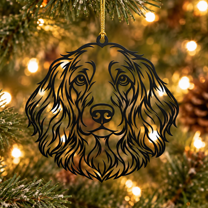 Long Haired Dachshund Christmas Ornament