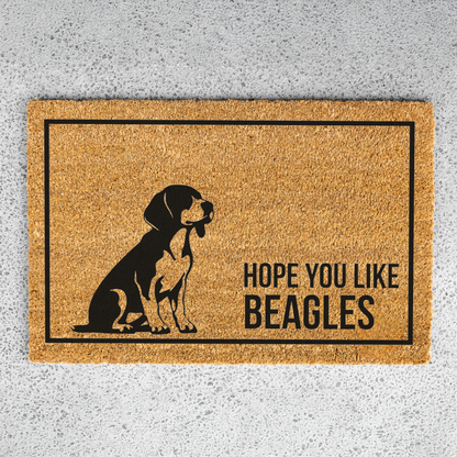 Beagle Doormat, Hope You Like Beagles Welcome Mat, Funny Beagle Doormat, Beagle Lover Gift, Dog Mom Gift, Beagle Home Decor