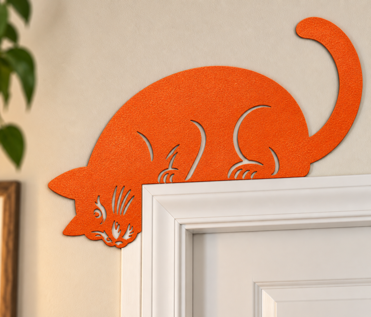 Black Cat Door Frame Decor