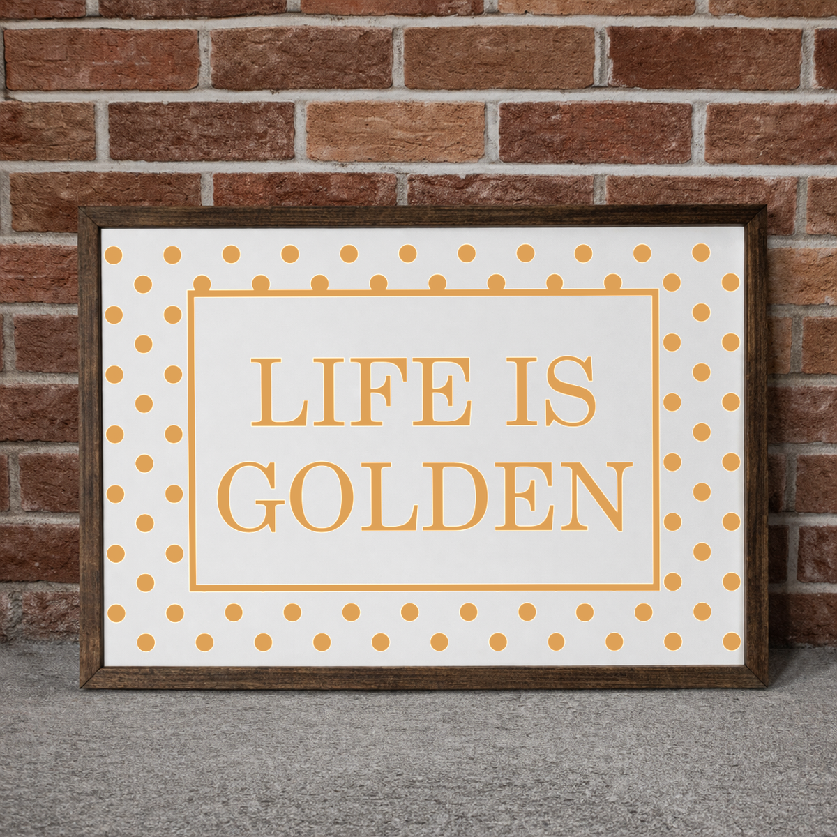 Life Is Golden Sign, Golden Retriever Decor, Dog Mom Wall Art, Framed Wood Dog Sign, Golden Retriever Mom Gift, Pet Lover Home Decor