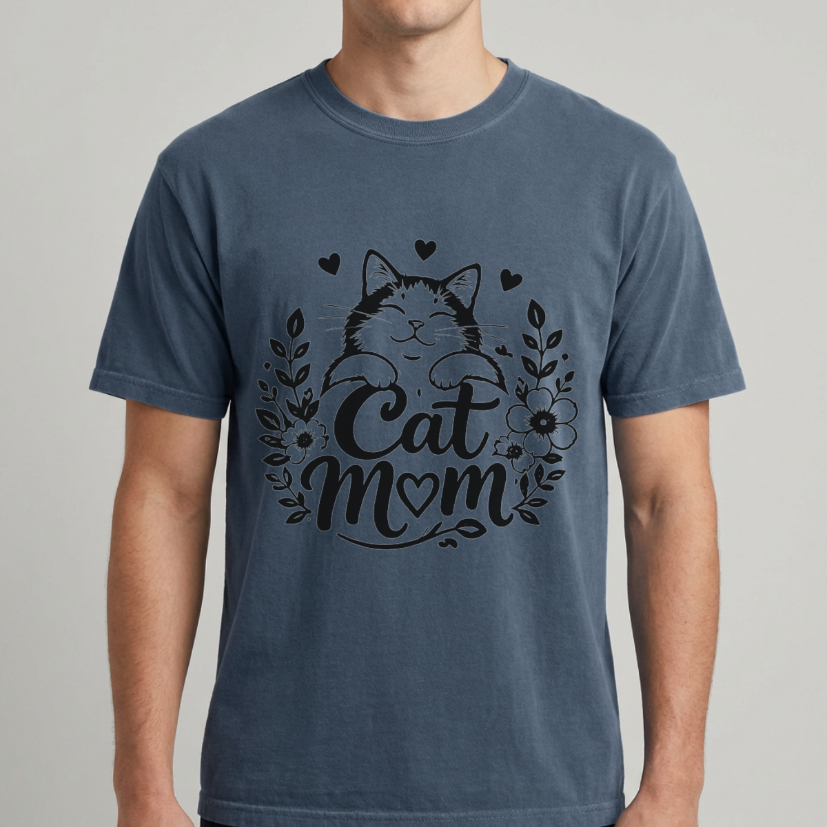 Floral Cat Mom Tee