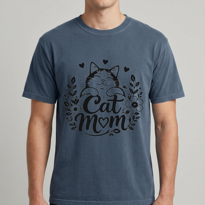 Floral Cat Mom Tee