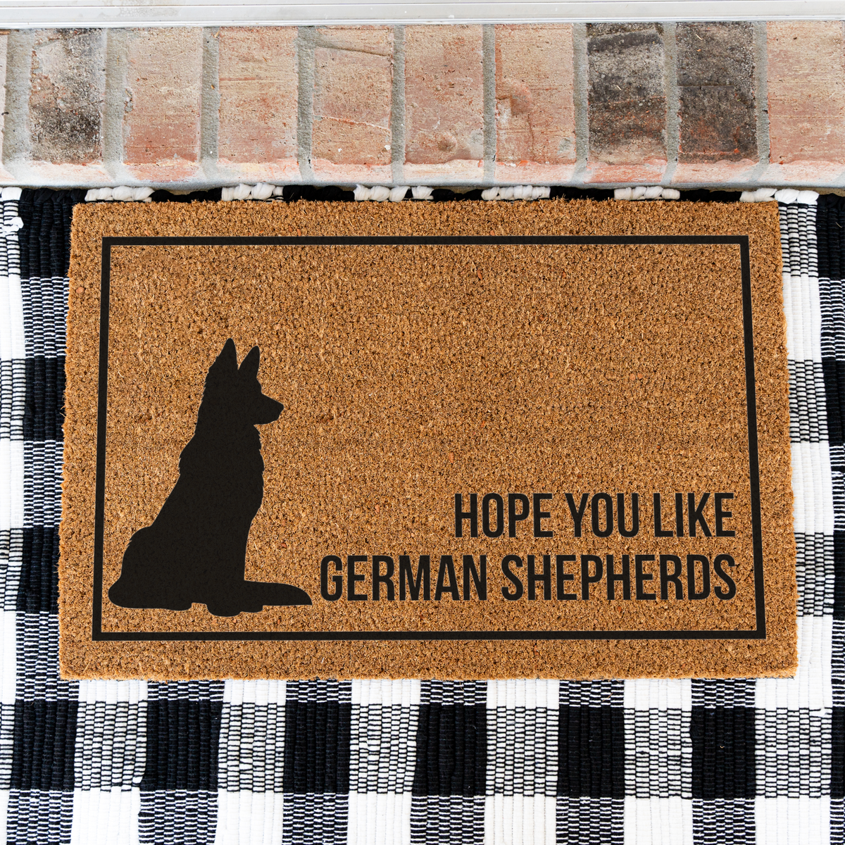 German Shepherd Doormat, Hope You Like German Shepherds Welcome Mat, Funny Dog Doormat, German Shepherd Gift, GSD Lover Housewarming Gift
