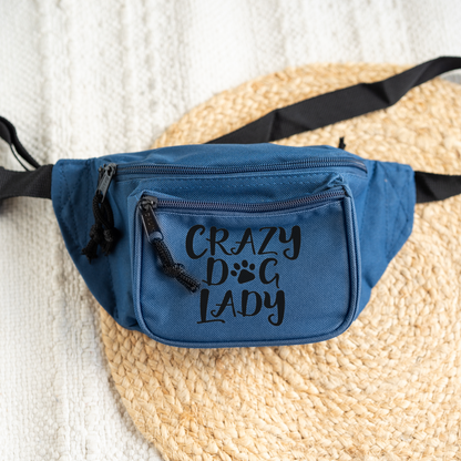 Crazy Dog Lady Fanny Pack | Funny Dog Lover Belt Bag | Hands-Free Crossbody Waist Bag | Dog Mom Gift | Pet Lover Travel Bag