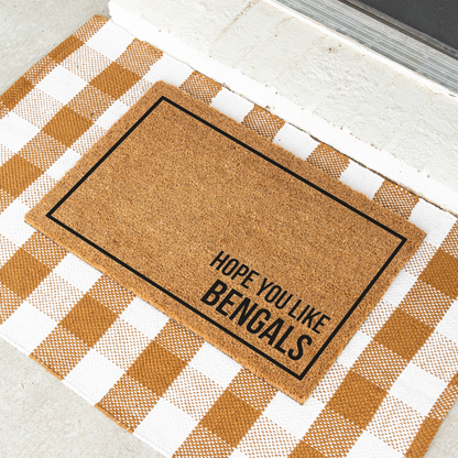 Funny Bengal Cat Doormat, Hope You Like Bengals Welcome Mat, Bengal Cat Lover Gift, Cat Owner Front Door Mat, Funny Housewarming Decor