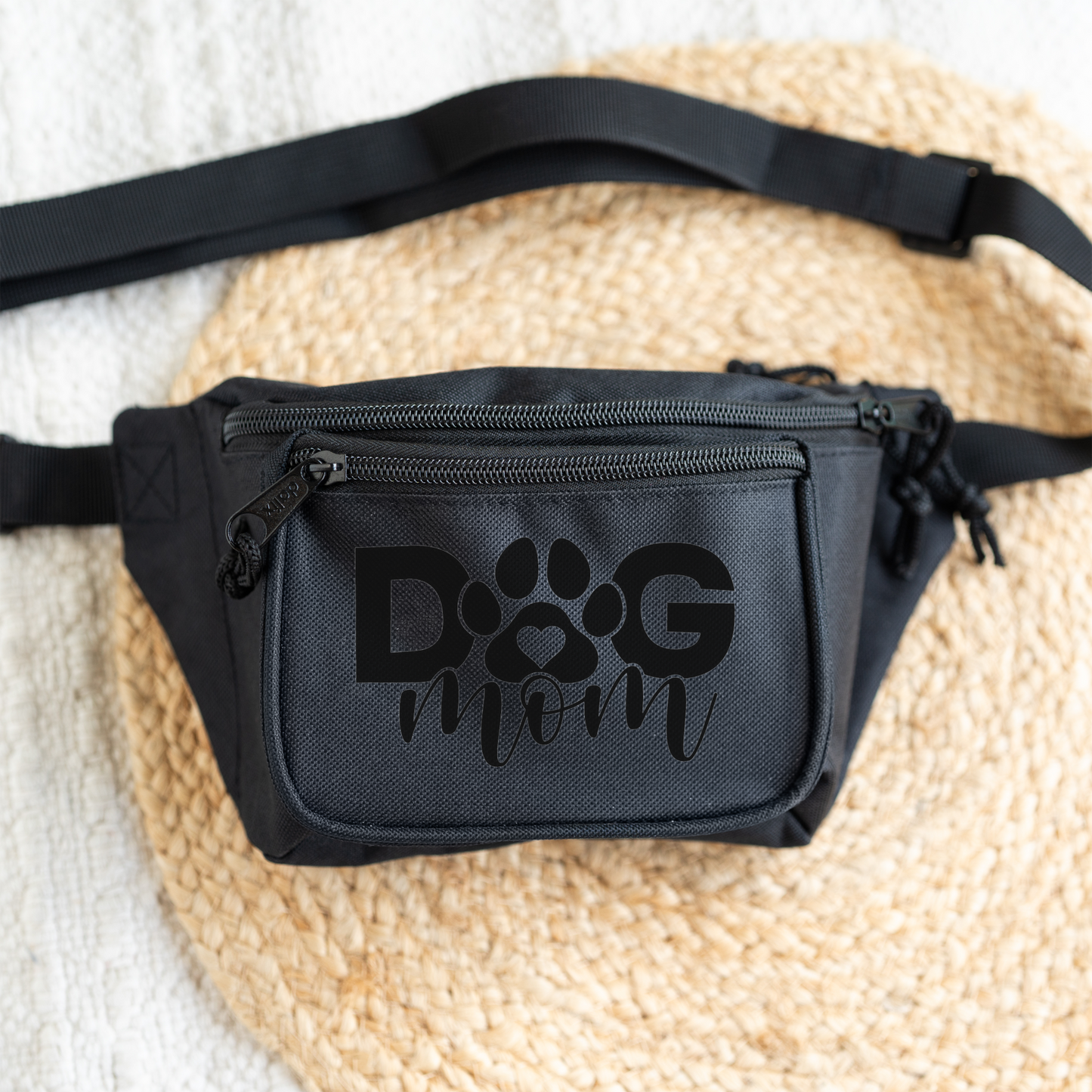 Dog Mom Fanny Pack, Cute Waist Bag for Pet Lovers, Adjustable Belt Bag, Everyday Crossbody, Gift for Dog Owner