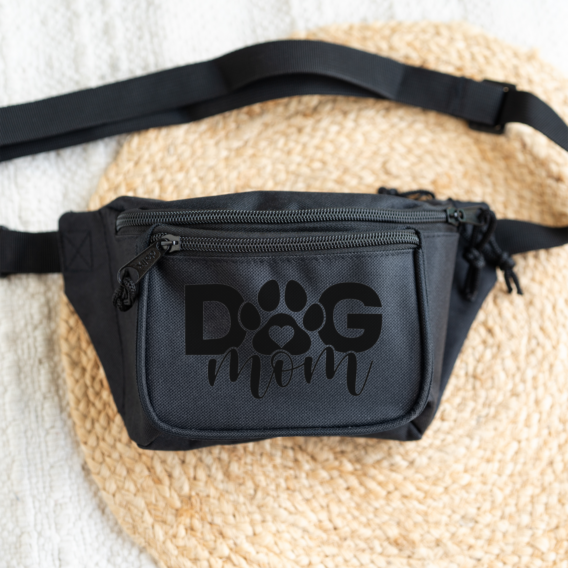Dog Mom Fanny Pack, Cute Waist Bag for Pet Lovers, Adjustable Belt Bag, Everyday Crossbody, Gift for Dog Owner
