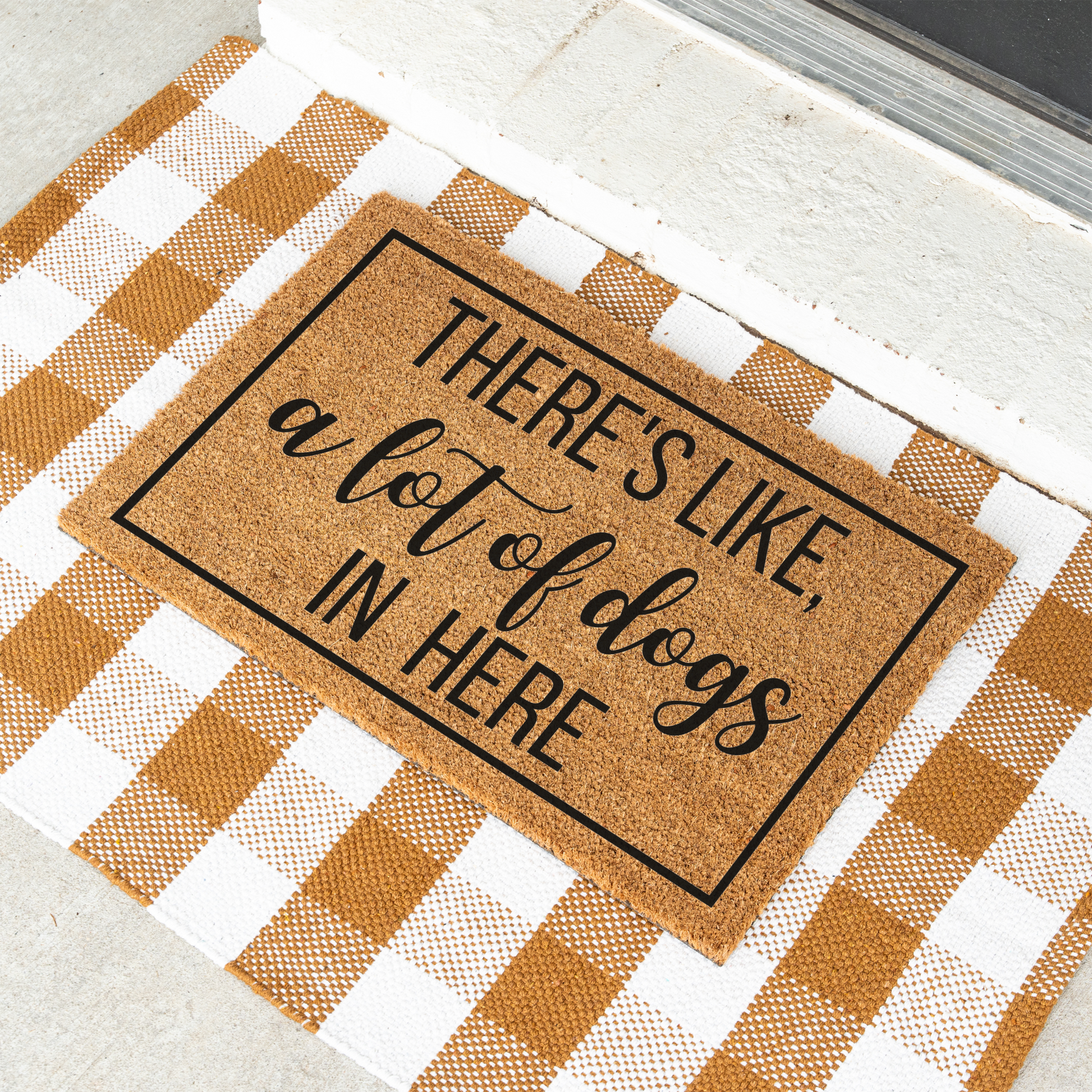 There's Like A Lot of Dogs In Here Funny Dog Doormat, Welcome Dog Doormat, Funny Entryway Decor, Durable Outdoor Rug, Perfect Gift