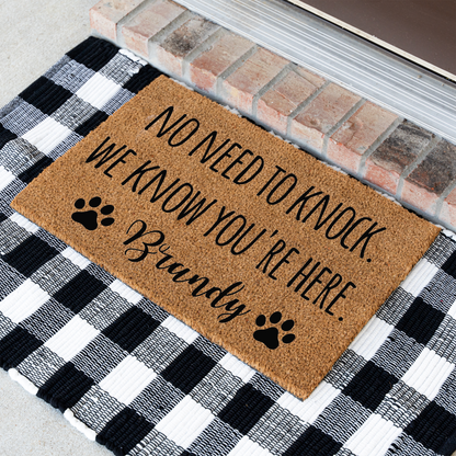 Personalized Funny Dog Welcome Doormat, Custom Dog Doormat, Indoor Outdoor Rug, Perfect for Entryway Decor