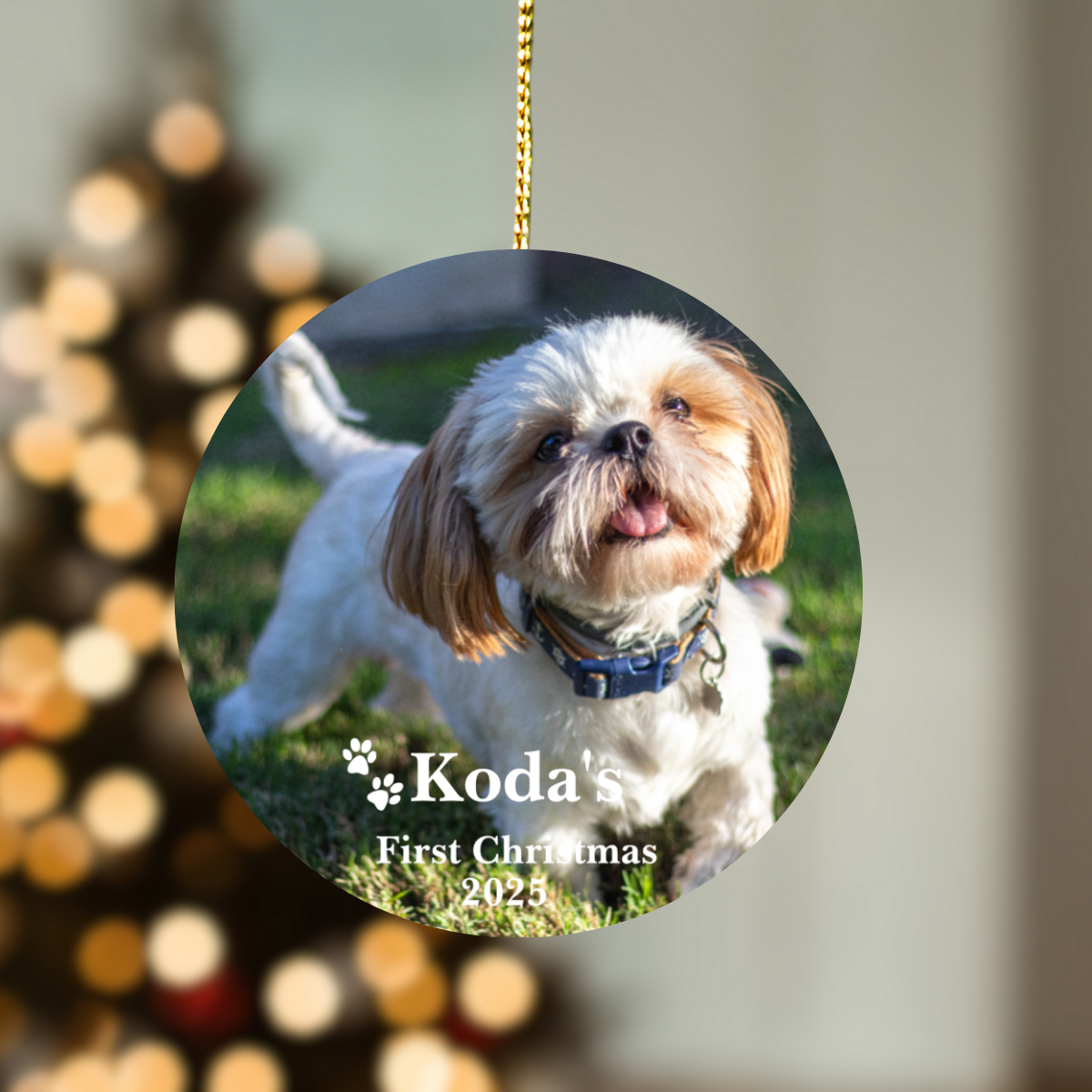 Custom Pet Photo Christmas Ornament