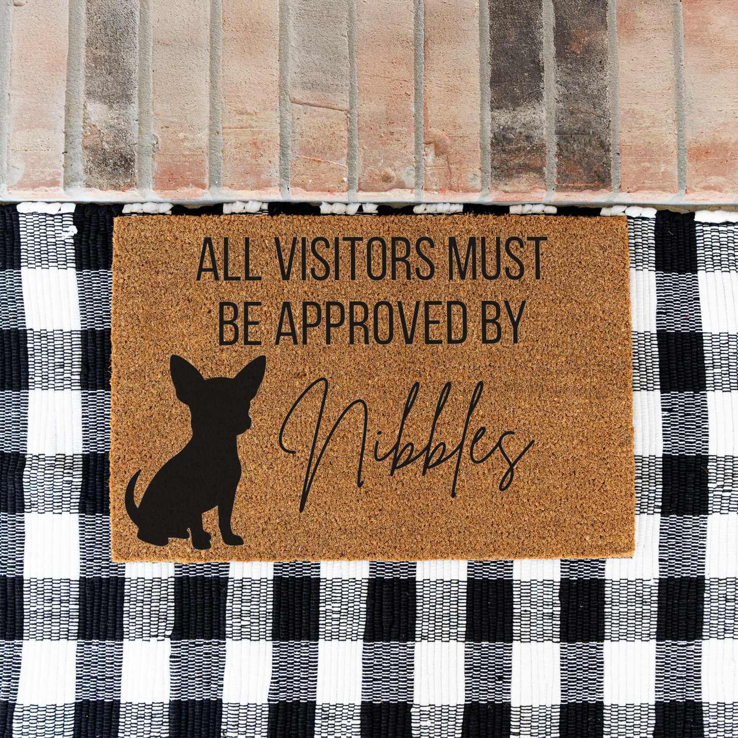 Custom Dog Name Welcome Mat - Chihuahua