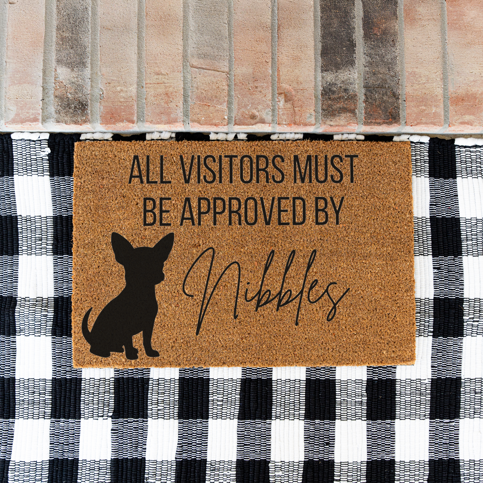 Custom Dog Name Welcome Mat - Chihuahua