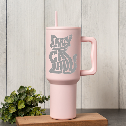 Crazy Cat Lady Design - 40oz Tumbler 
