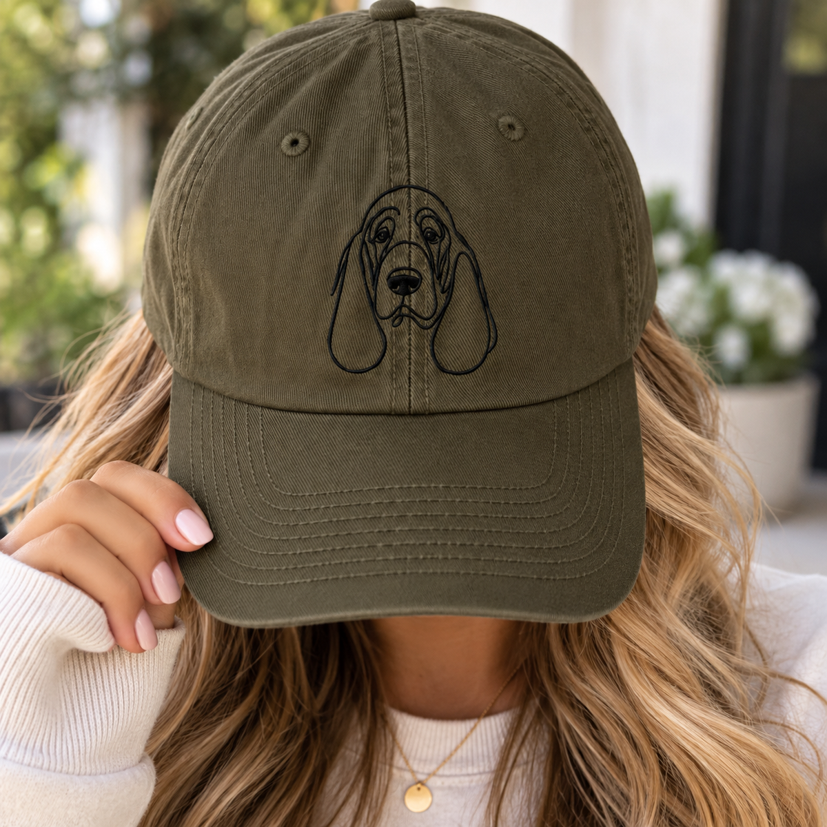 Minimalist Embroidered Dog Hat
